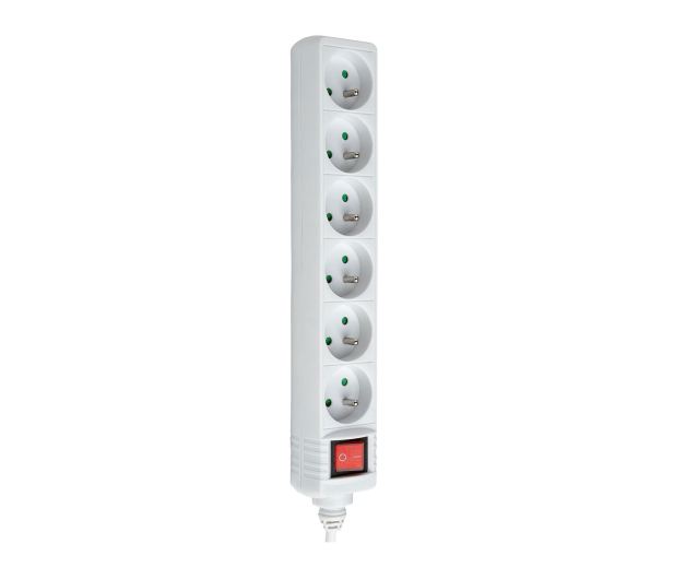 HAMA Listwa zasilająca Standard 6gn, 1.5m biała - 1416386 - zdjęcie 2